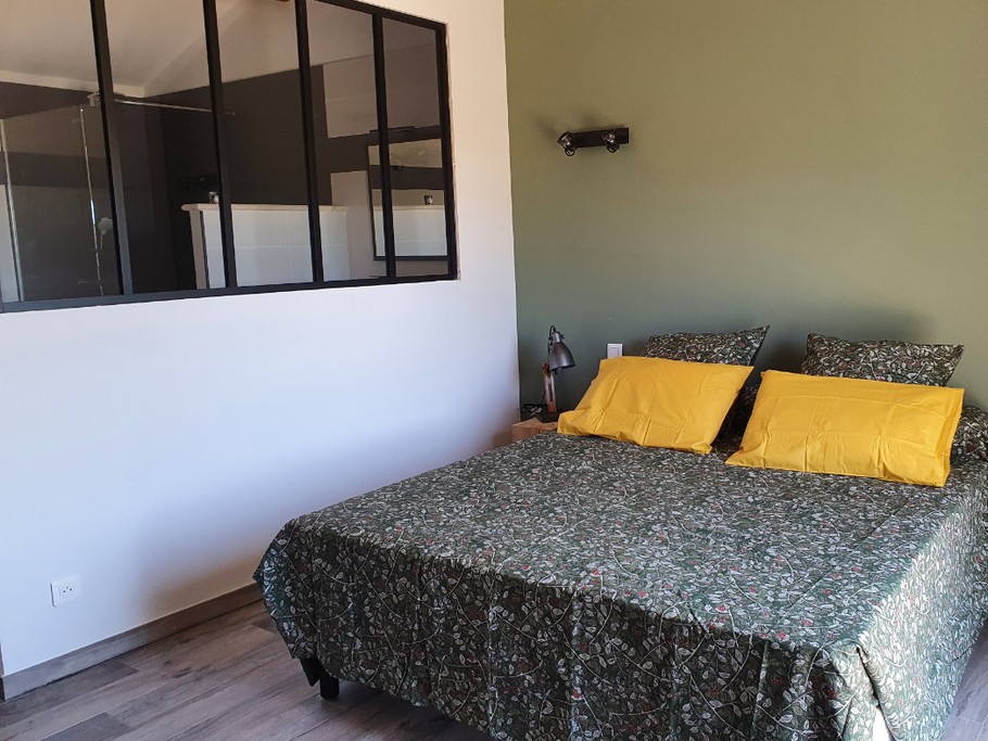 Chambre avec salle de bain attenante