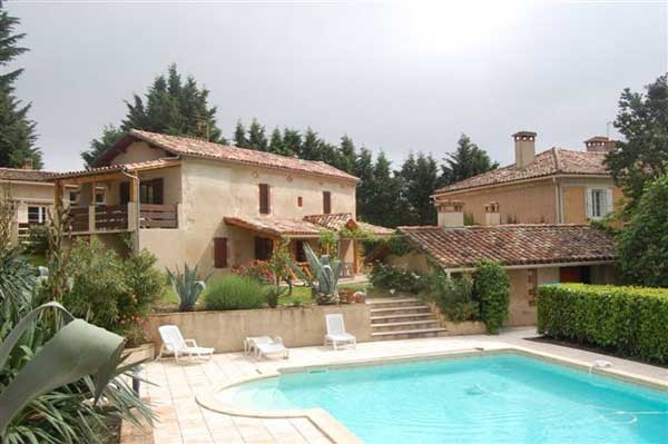 Vue maison , piscine - Cadalen - Tarn