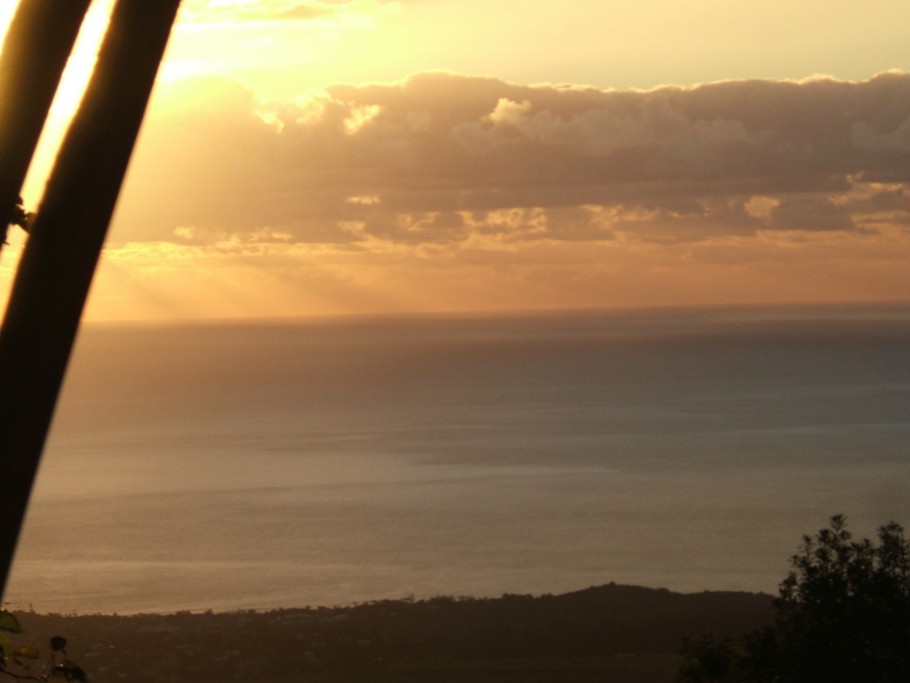 Vue mer au coucher du soleil