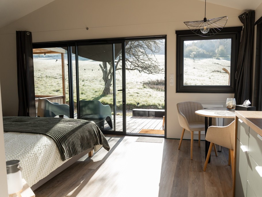 View from the bedroom – Oslo holiday cottage – Saint-Léonard, Vosges