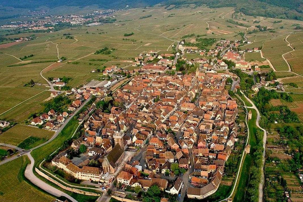 Bergheim vue du ciel