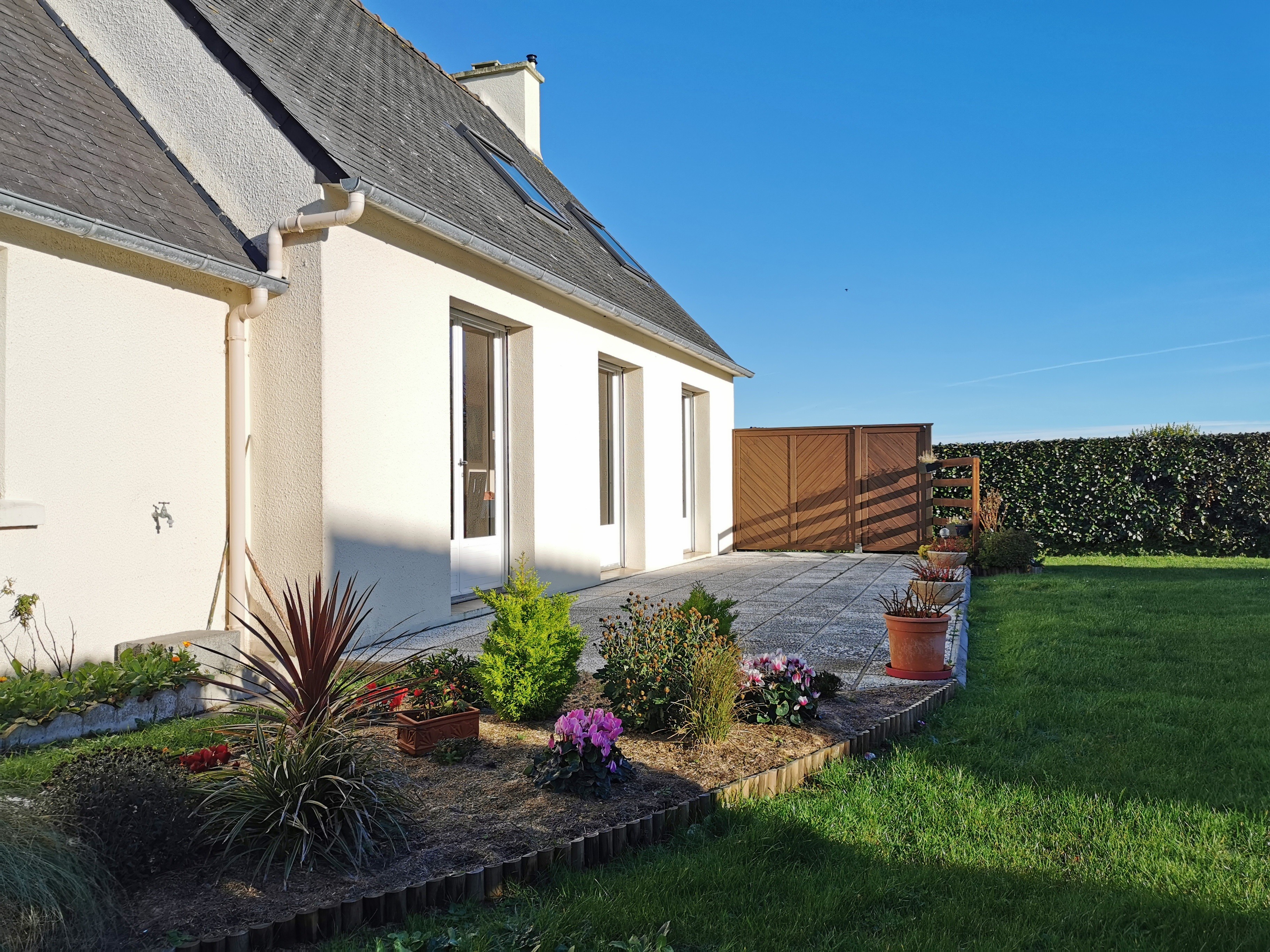 large south-facing terrace