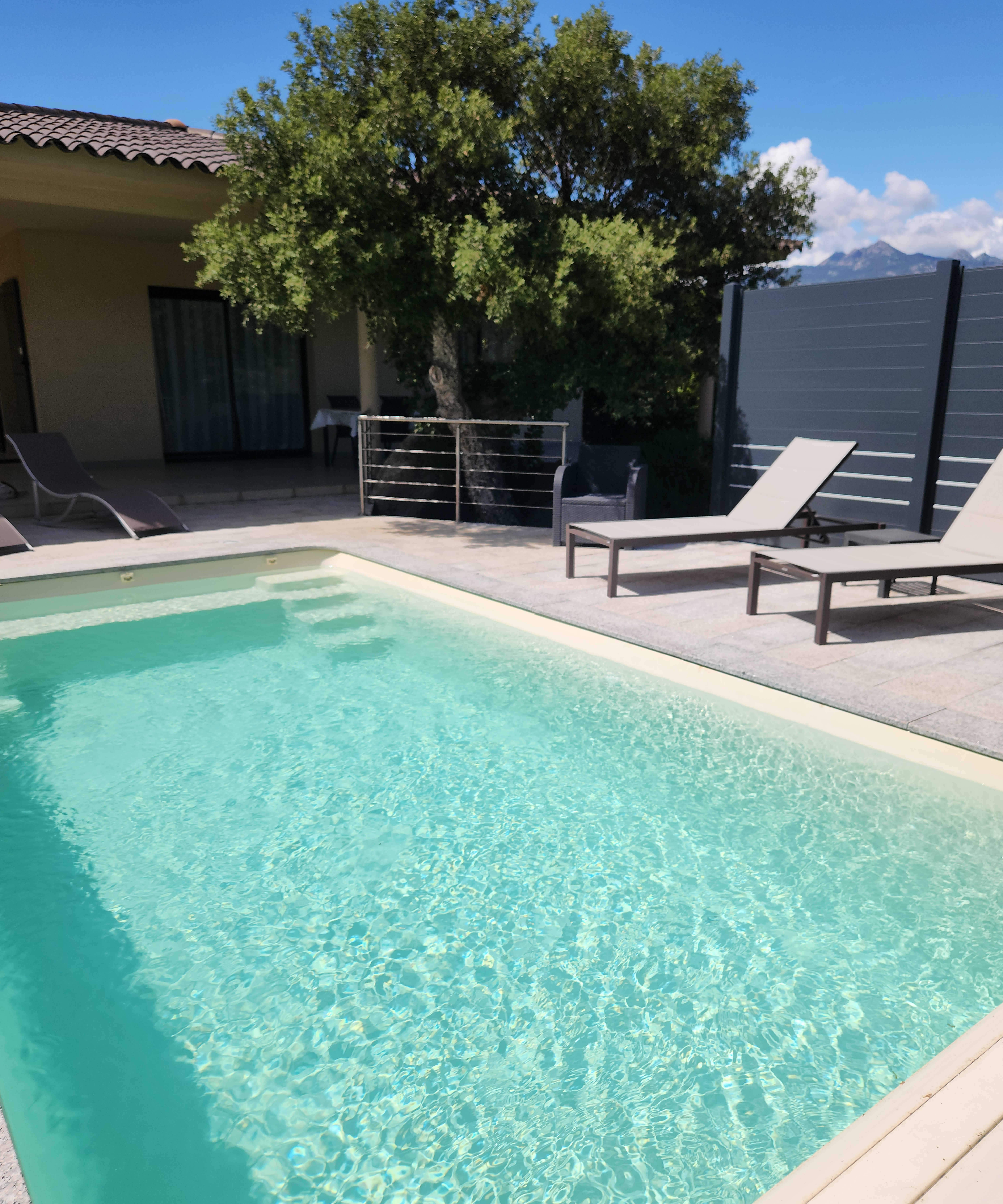 private pool in the gite