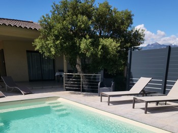 private pool in the gite