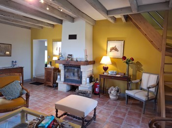 Grand Salon détente, lecture avec cheminée