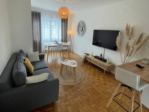 salon avec canapé lit 2 personnes