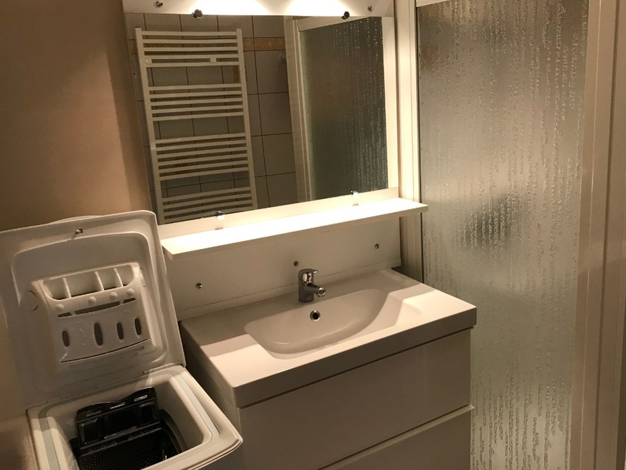 salle de bain, douche et lave linge