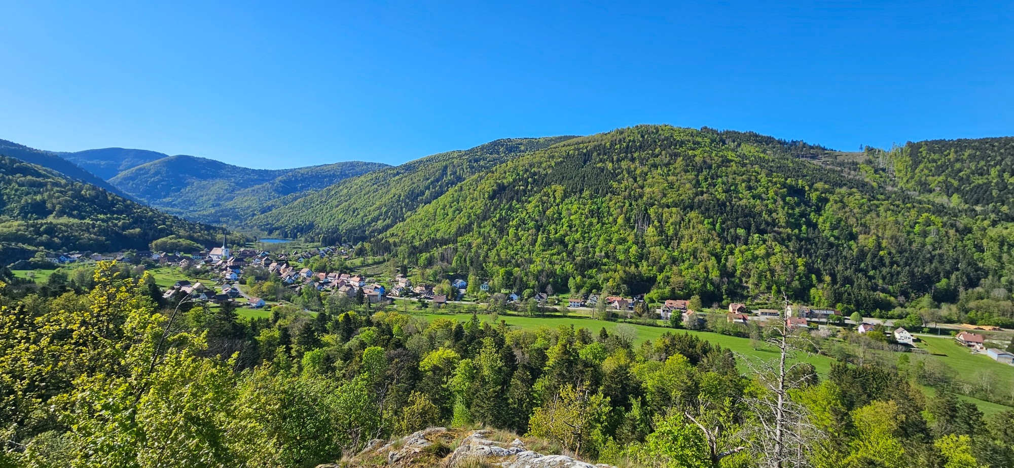 Le village de Sewen et le paysage qui l'entoure