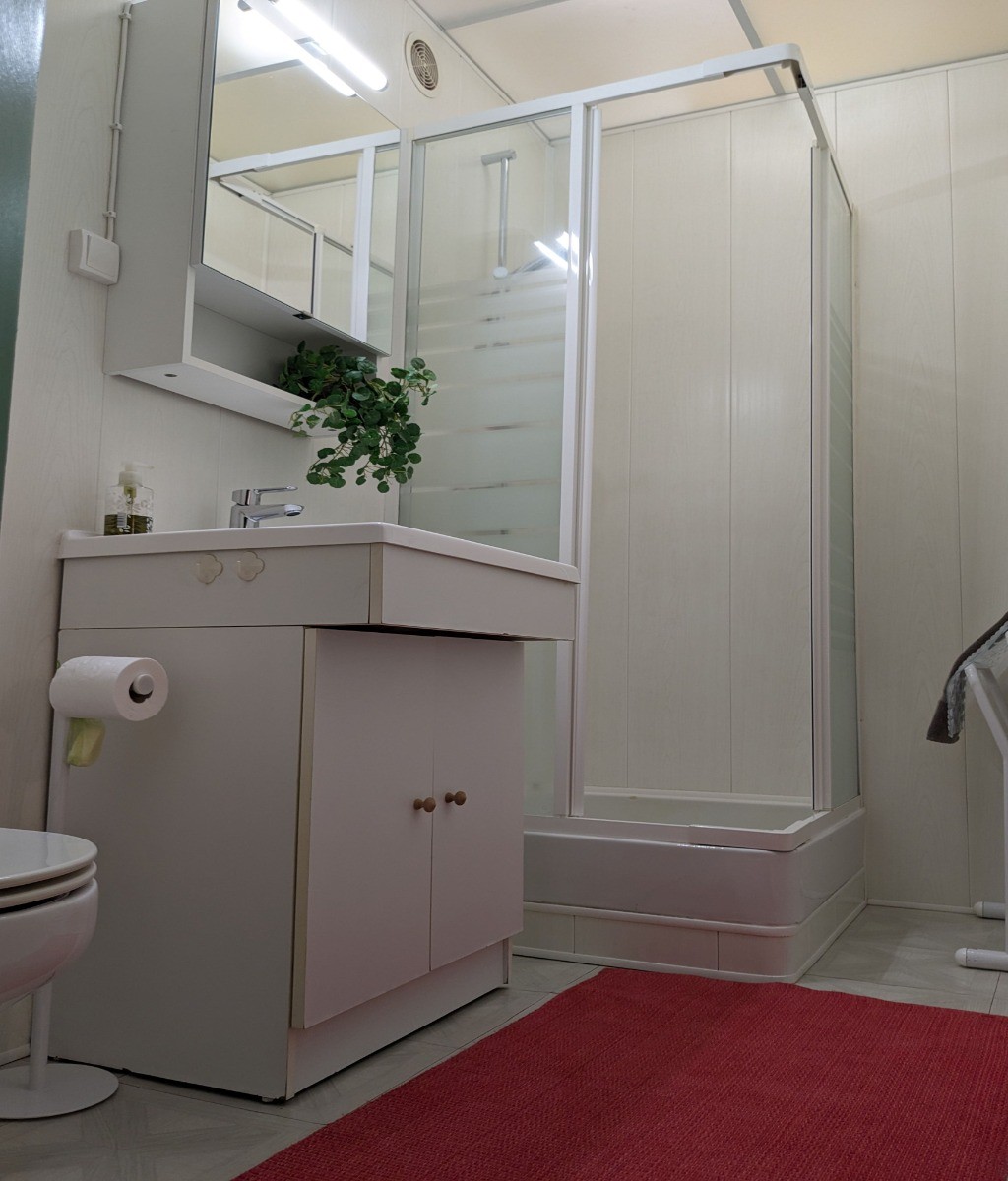 Salle d'eau avec WC dans la chambre