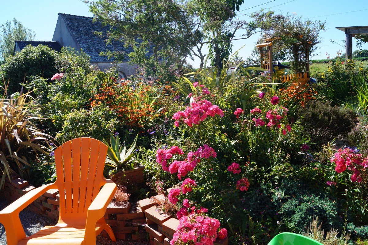 jardin à  l'avant de la maison