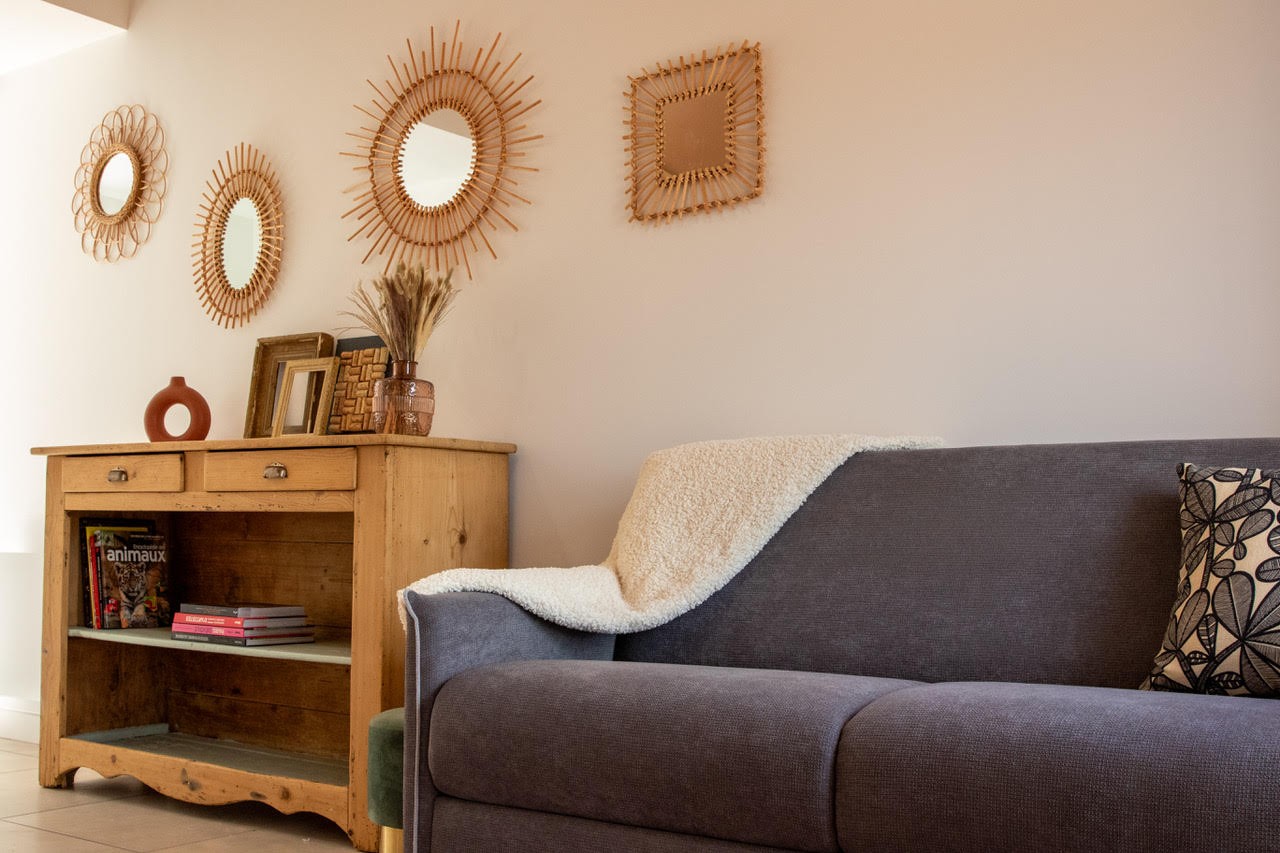 Le salon du gîte Terre