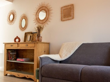 Le salon du gîte Terre