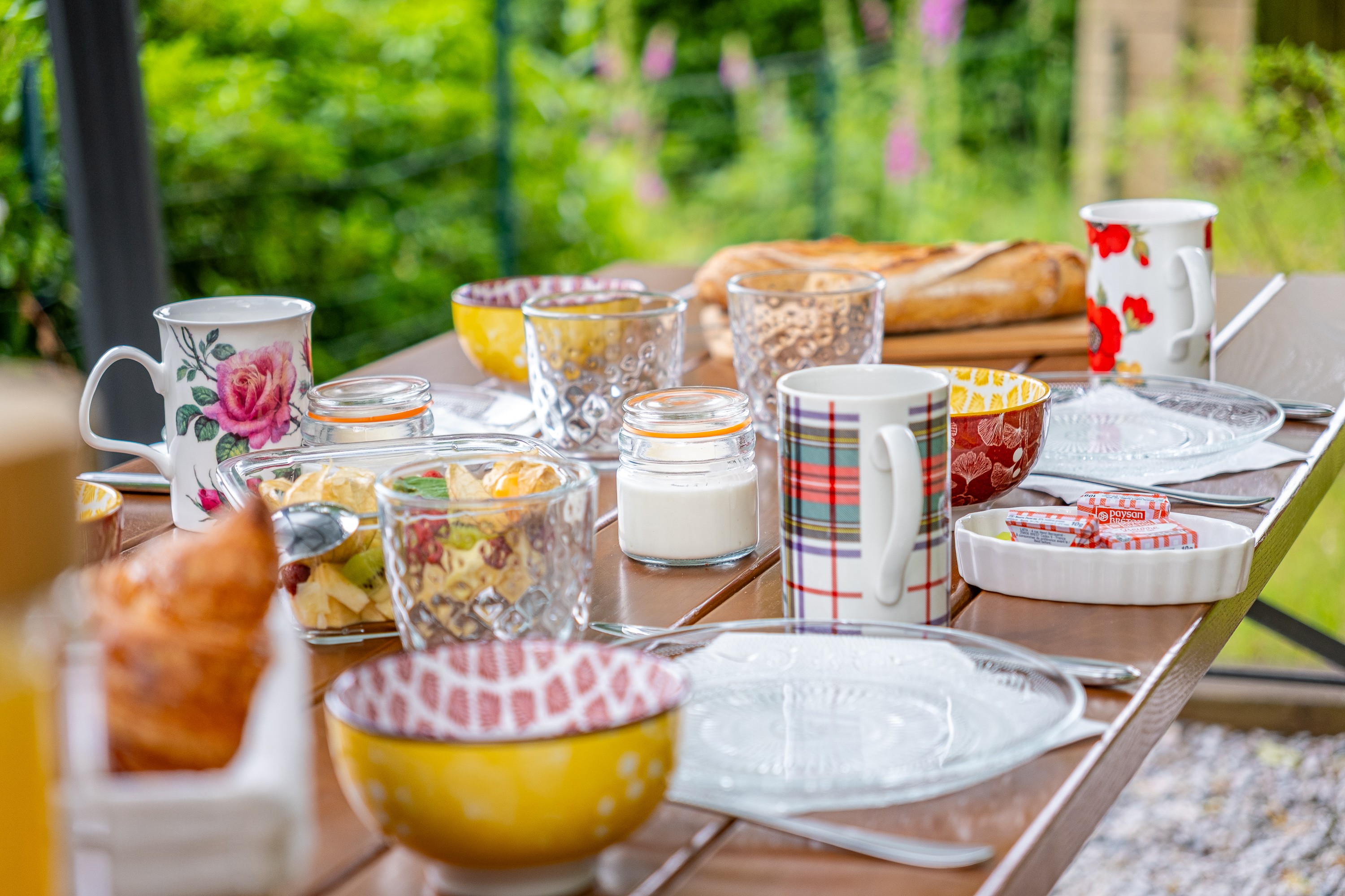 Breakfast under the pergola