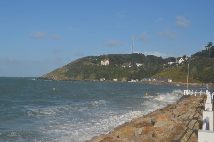 plage de la Potinière - Carteret ( marée haute)