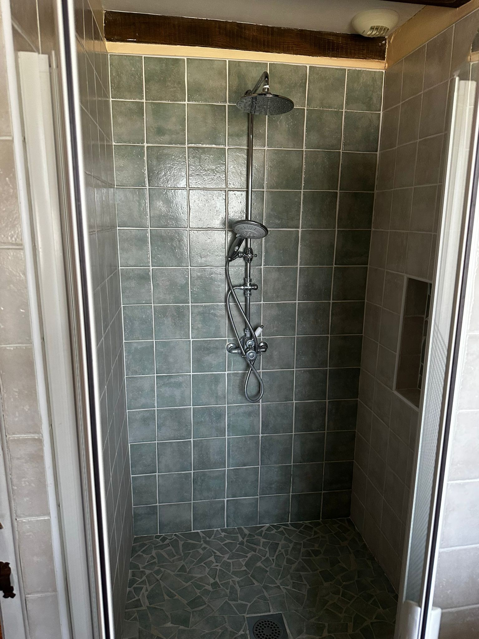 Lower bathroom shower