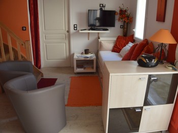 Espace salon - Maison Grise pour 5 personnes, proche plages, Meschers sur Gironde près de Royan, Charente maritime