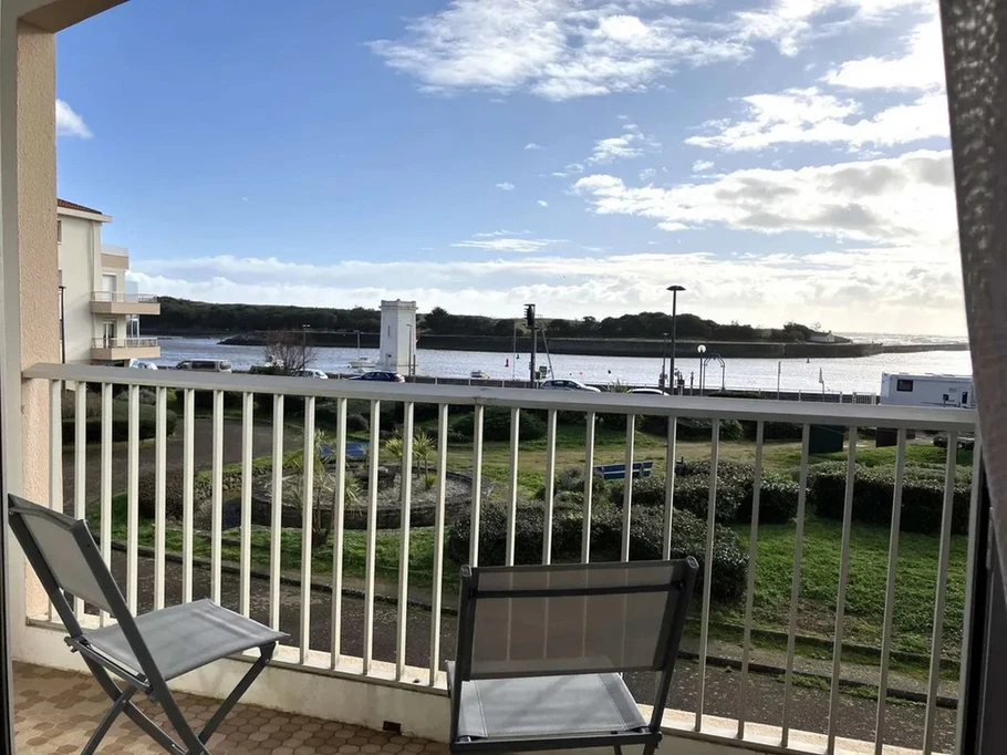 Balcony overlooking the port