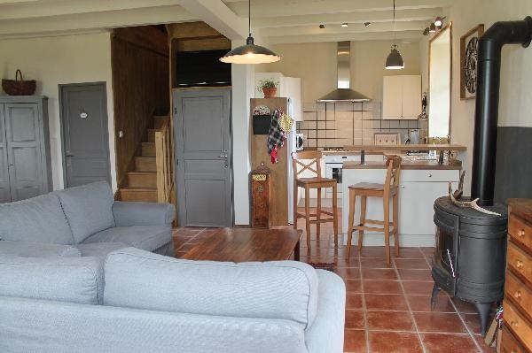 Le coin cuisine au RDC dans la pièce à vivre