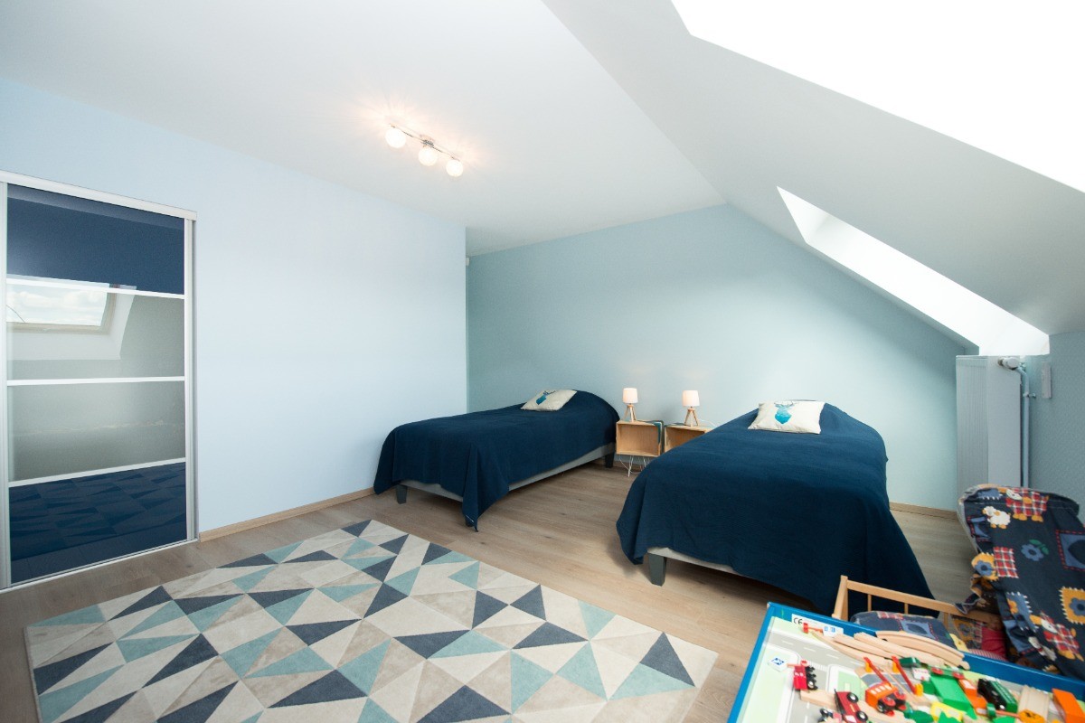 Chambre bleu 2 lits 90x200
