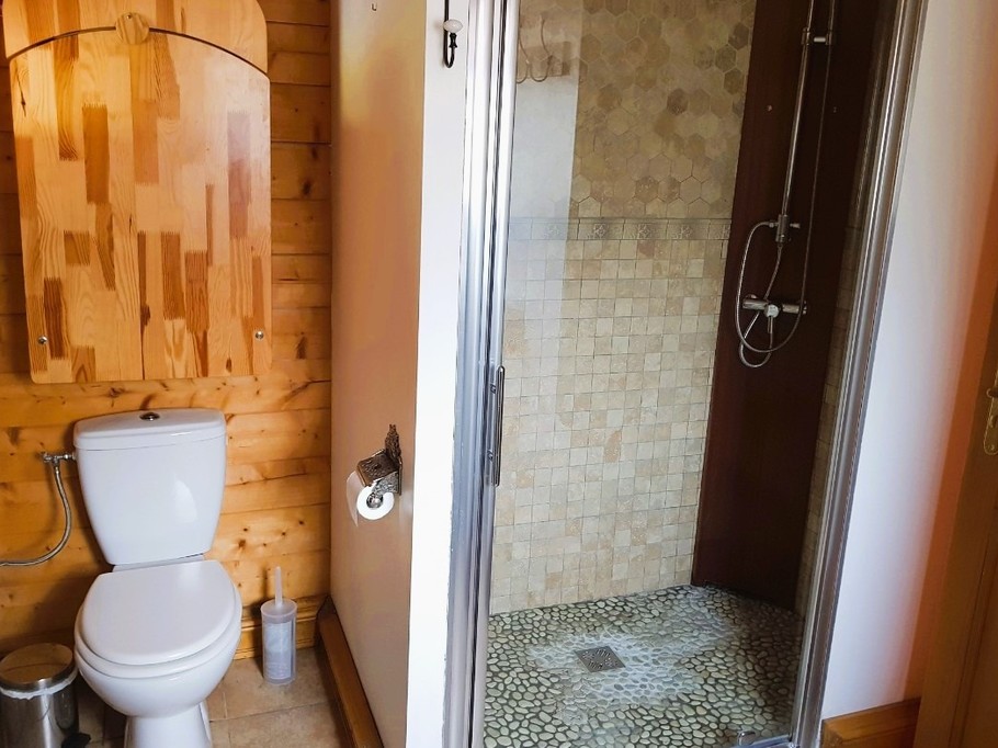 Salle d'eau avec douche et WC - Chalet Biazot, proche du Lac de Xonrupt-Longemer
