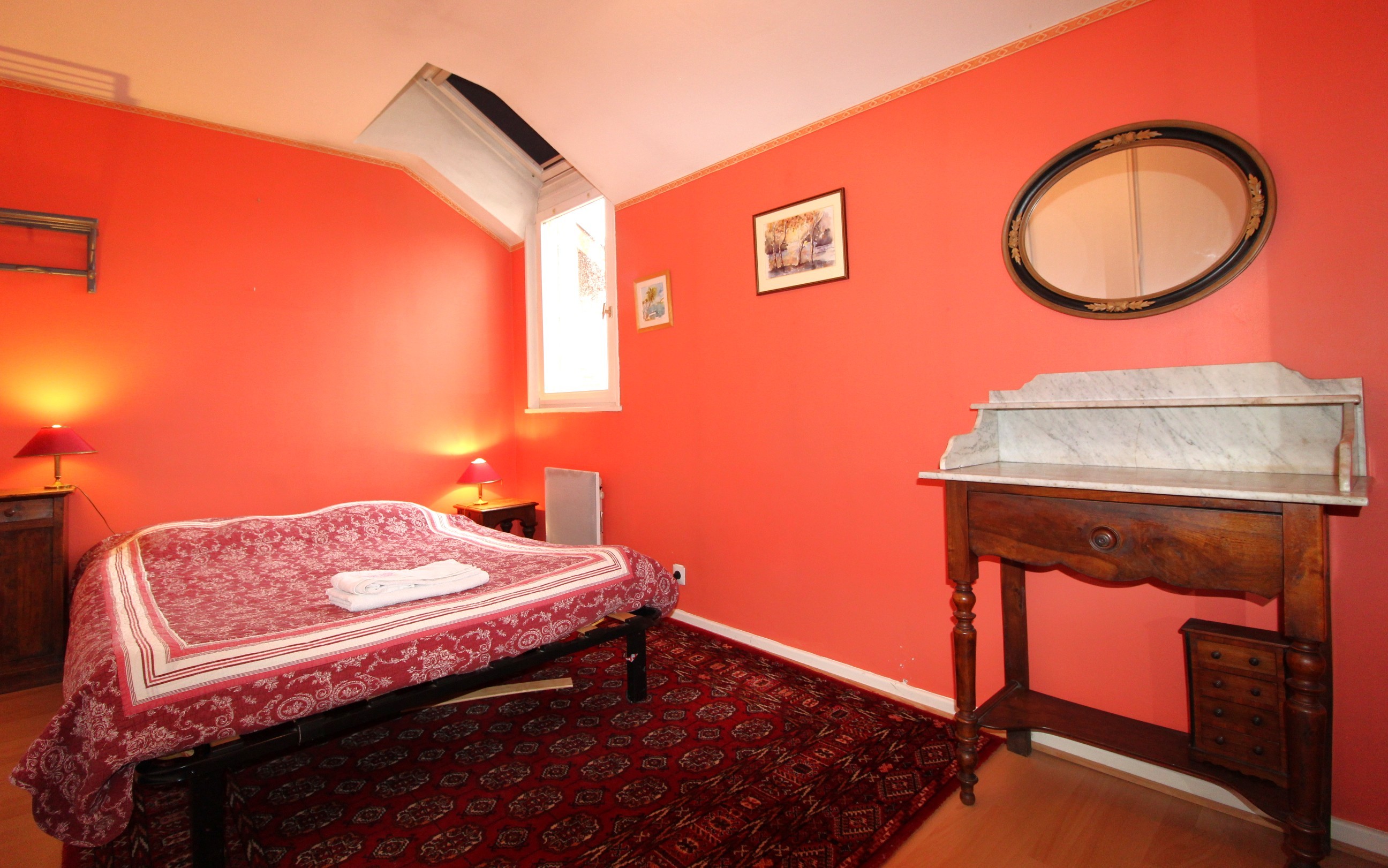 Chambre Orange - Gîte Pattes et Compagnie