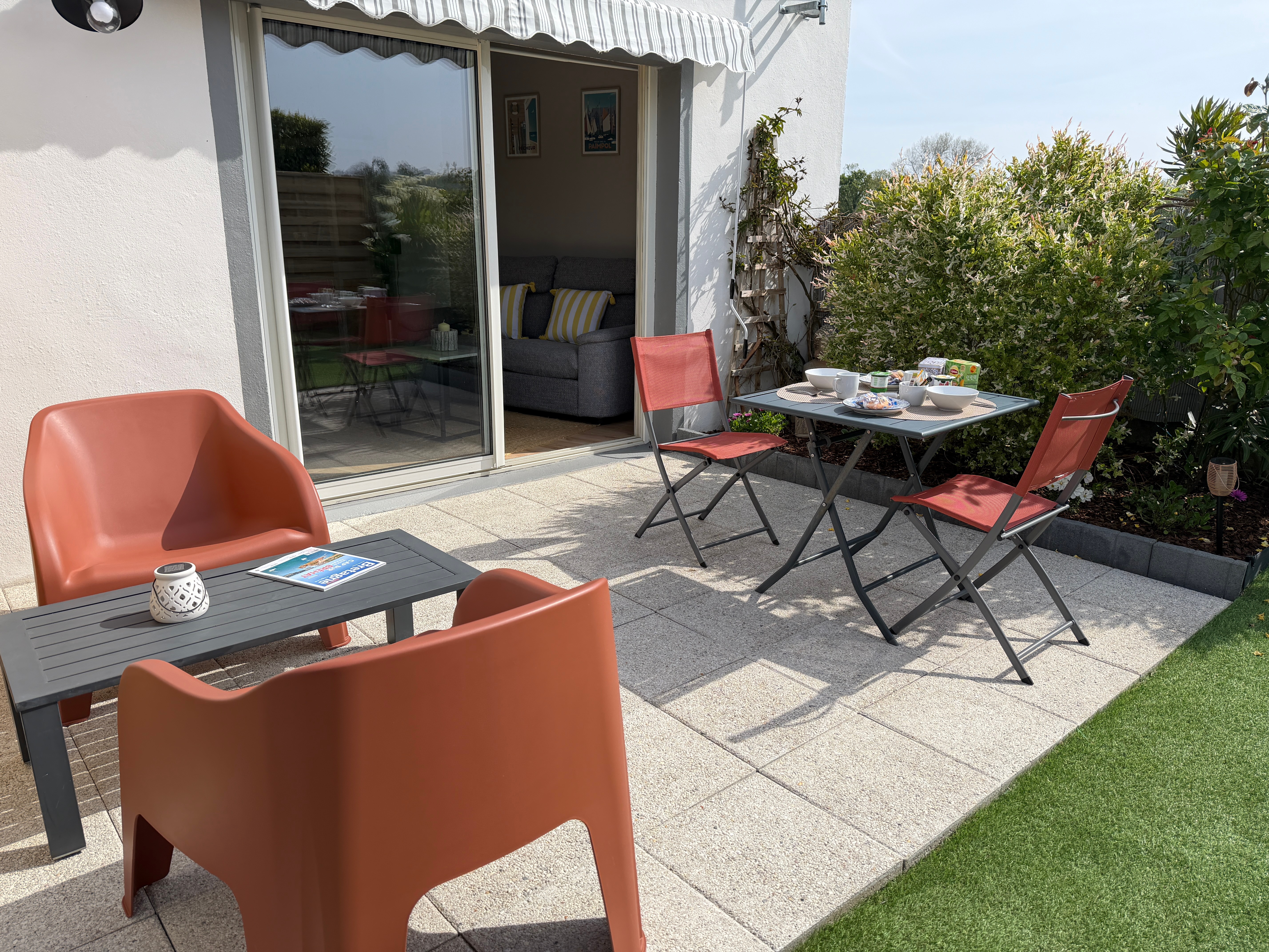 A sun-drenched terrace