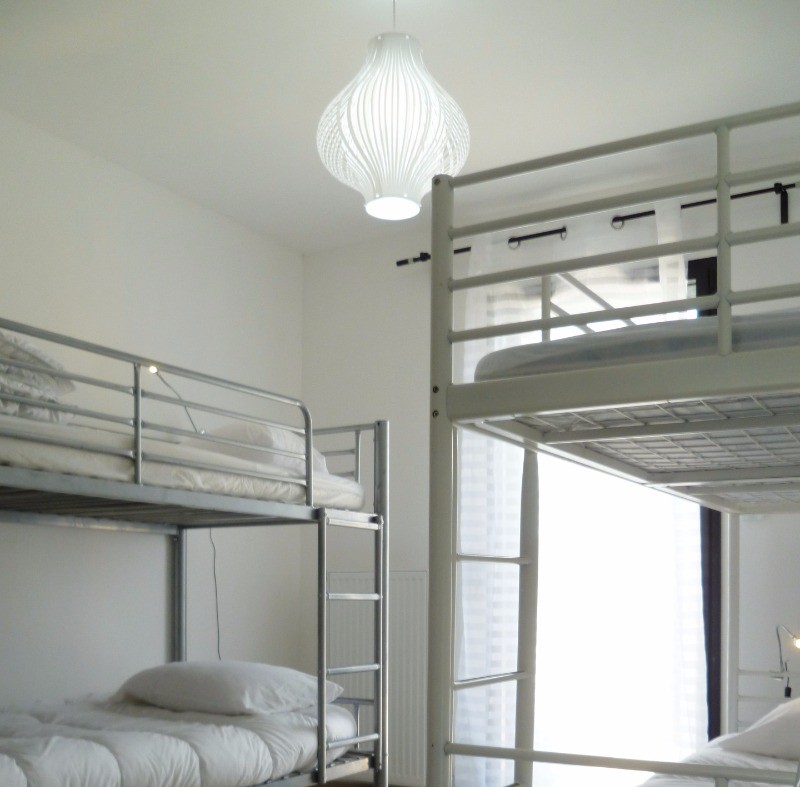 chambre 4 avec 2 lits superposés pour 4 personnes