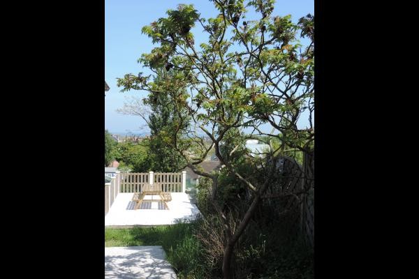 terrasse sur garage avec vue sur mer