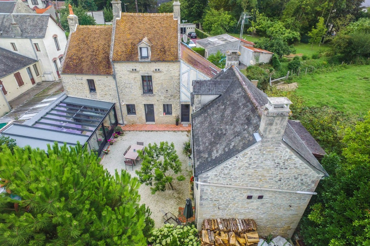 Vue aérienne du Mas Normand