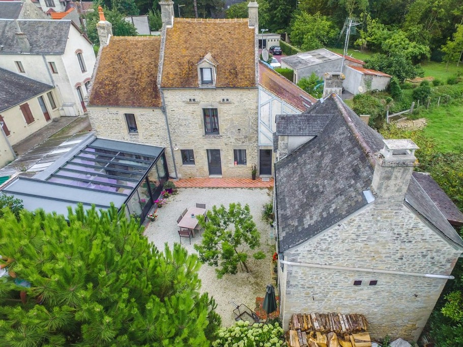 Vue aérienne du Mas Normand