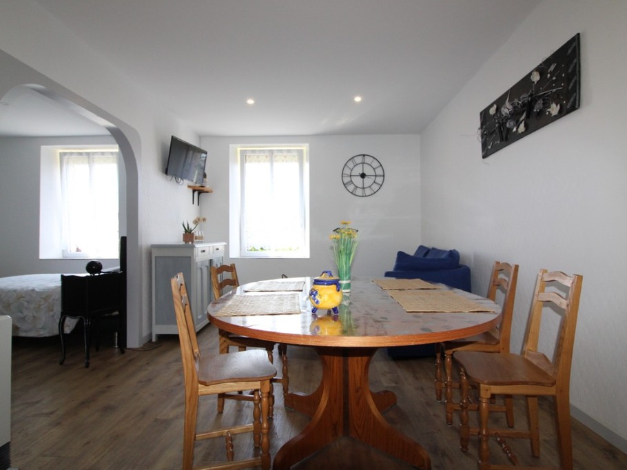 Coin séjour et coin chambre - Appartement Chez Reine - Location de vacances - Étival-Clairefontaine