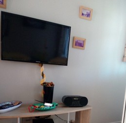 télé écran plat,radio,lecteur CD,lecteur clé USB MP 3 Sony,,,