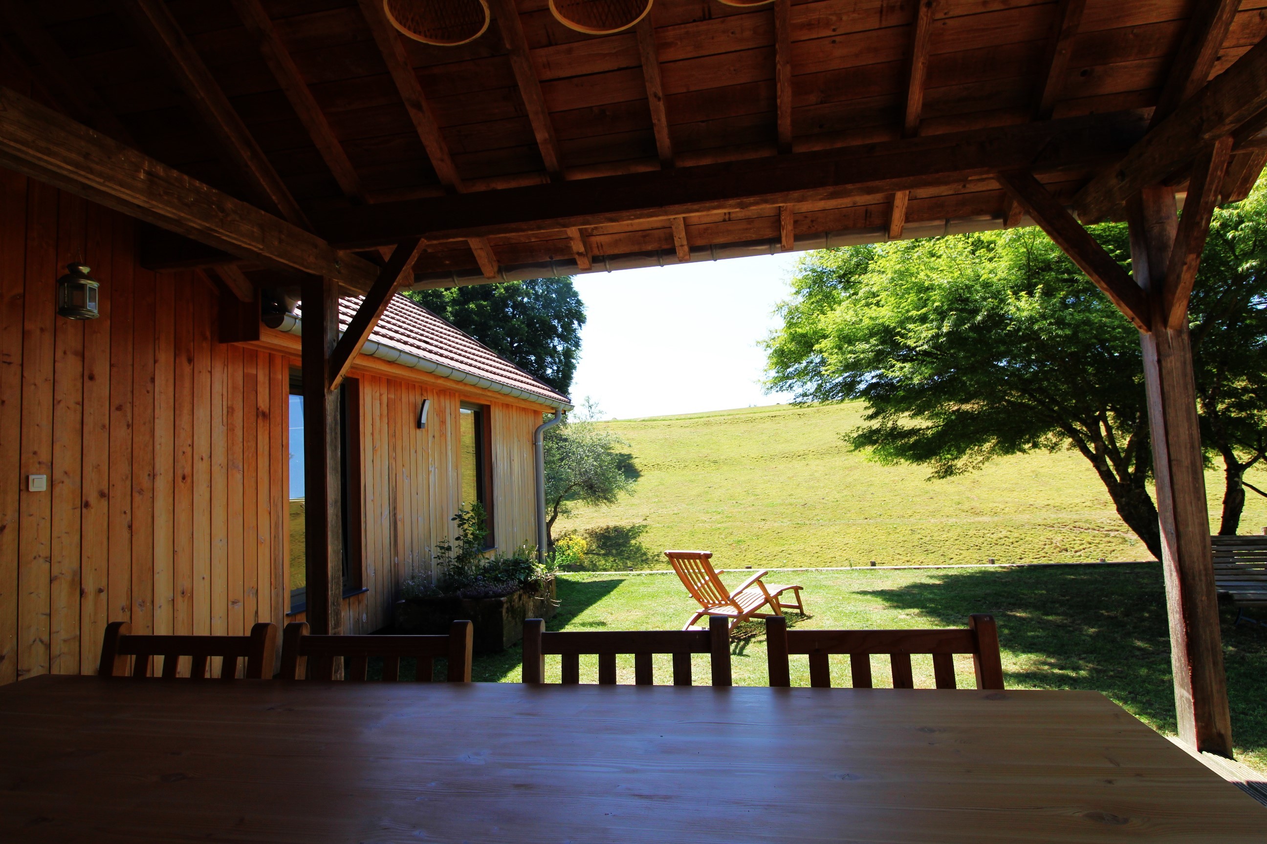 Vue depuis la terrasse - Gîte Les Vieux Champs