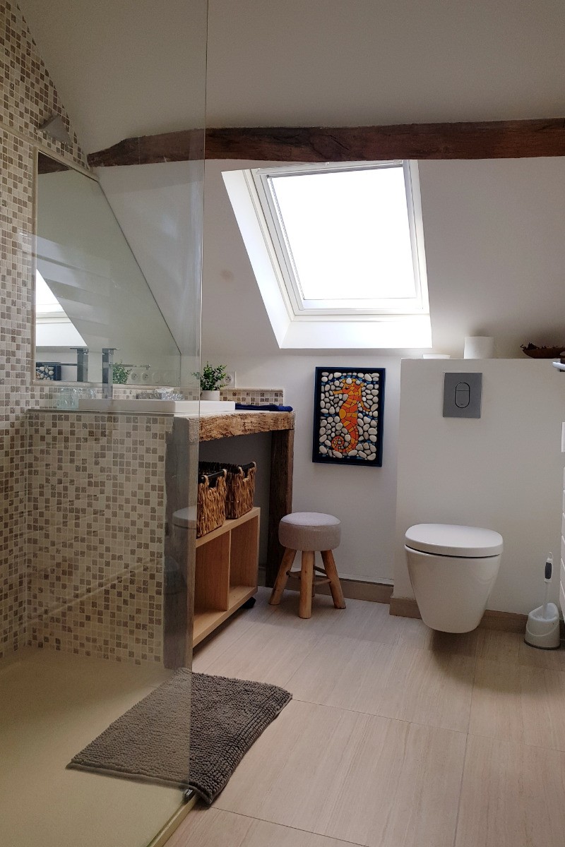 Salle d'eau lumineuse commune (cigogne-héron)