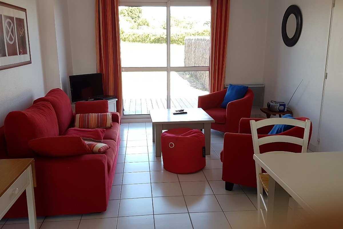 salon donnant sur terrasse en ipé