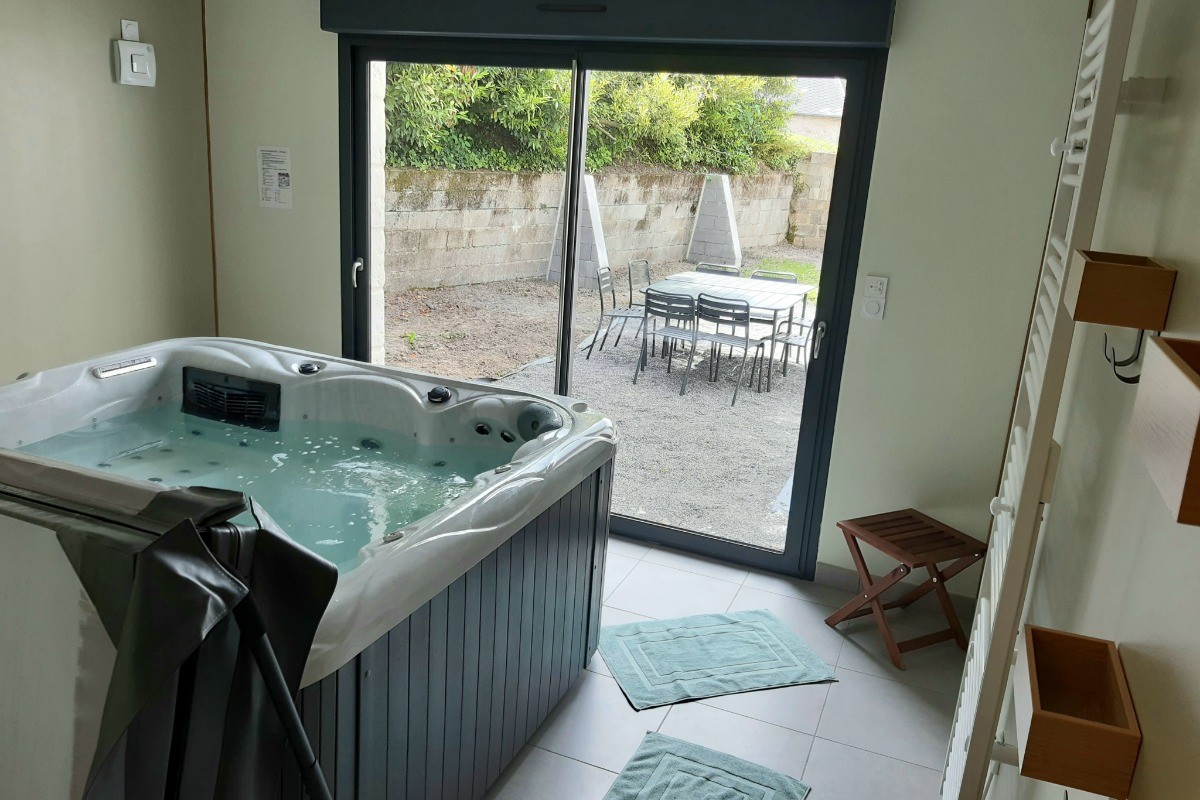 Espace jacuzzi- vue sur le jardin