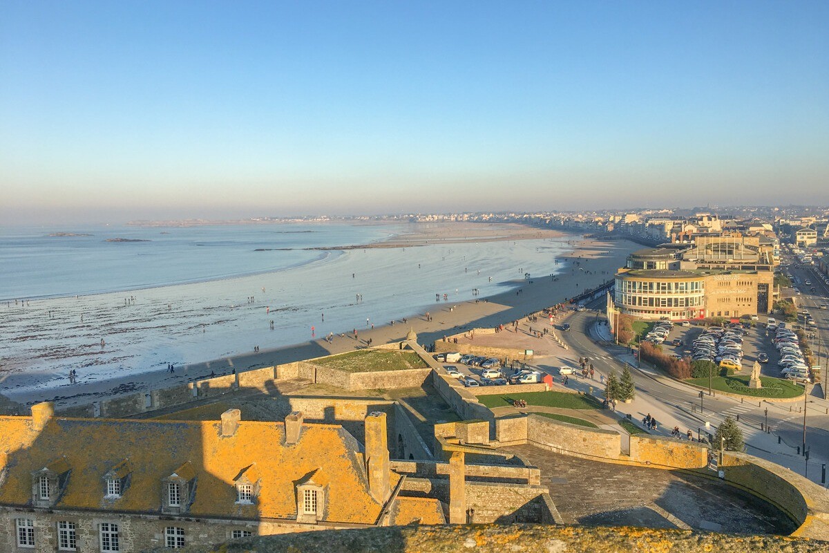 La Plage du Sillon, depuis le Château de Saint-Malo