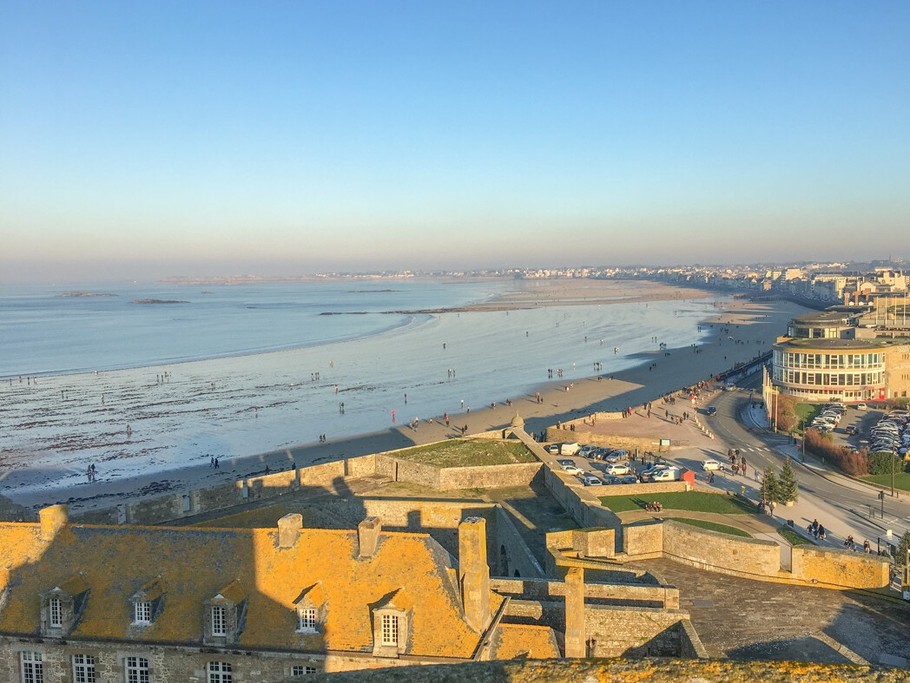 La Plage du Sillon, depuis le Château de Saint-Malo