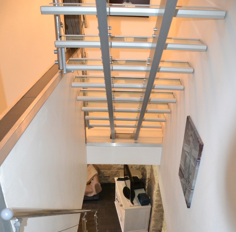 Escalier en verre