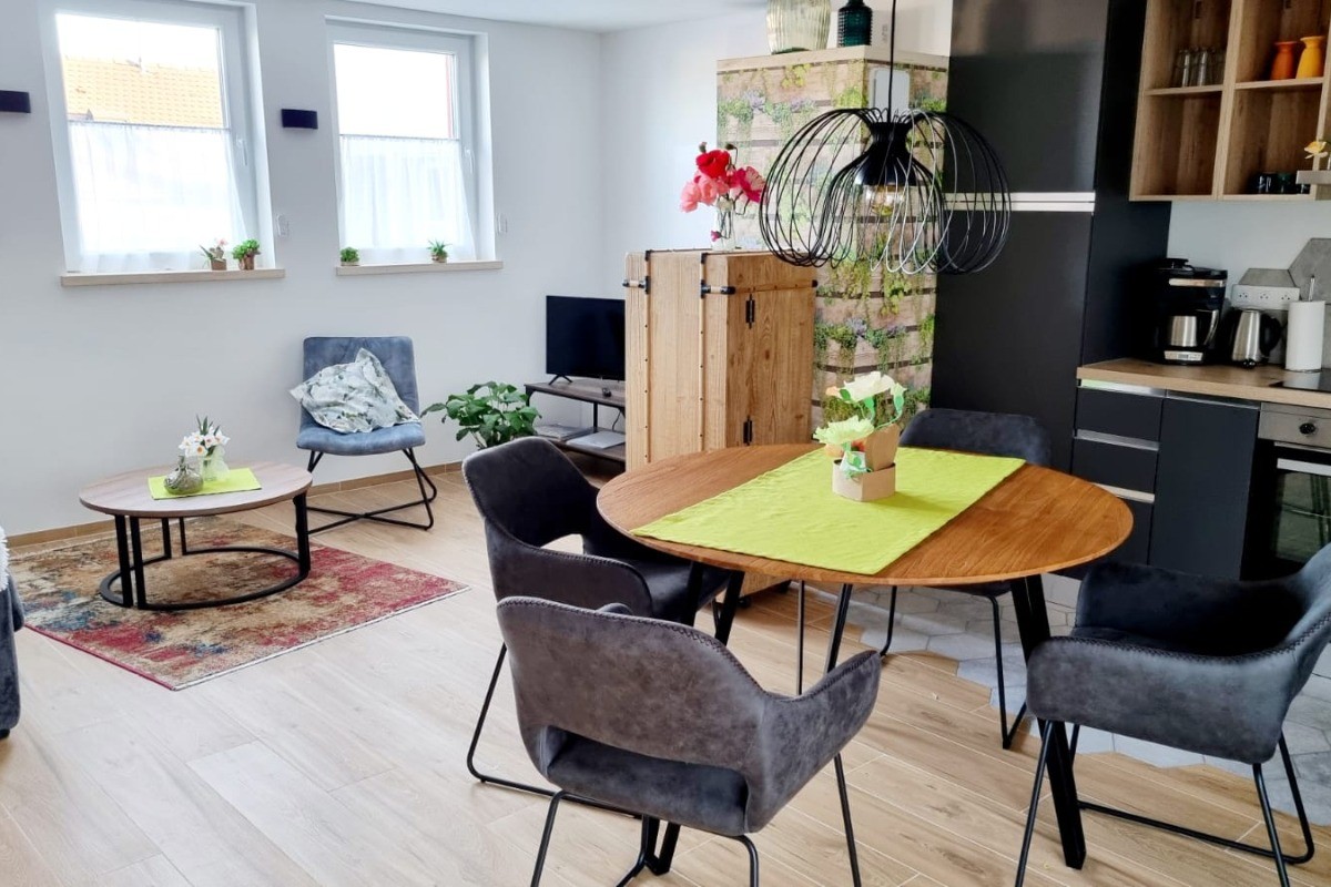 Cuisine ouverte sur le salon