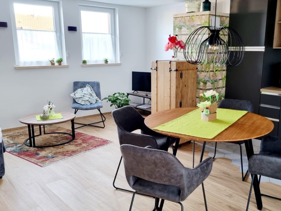 Cuisine ouverte sur le salon