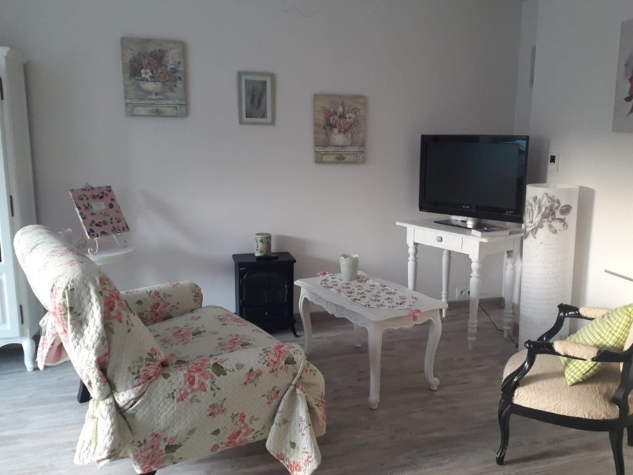 Les jardins de Salinor, location, Planguenoual, salon tv