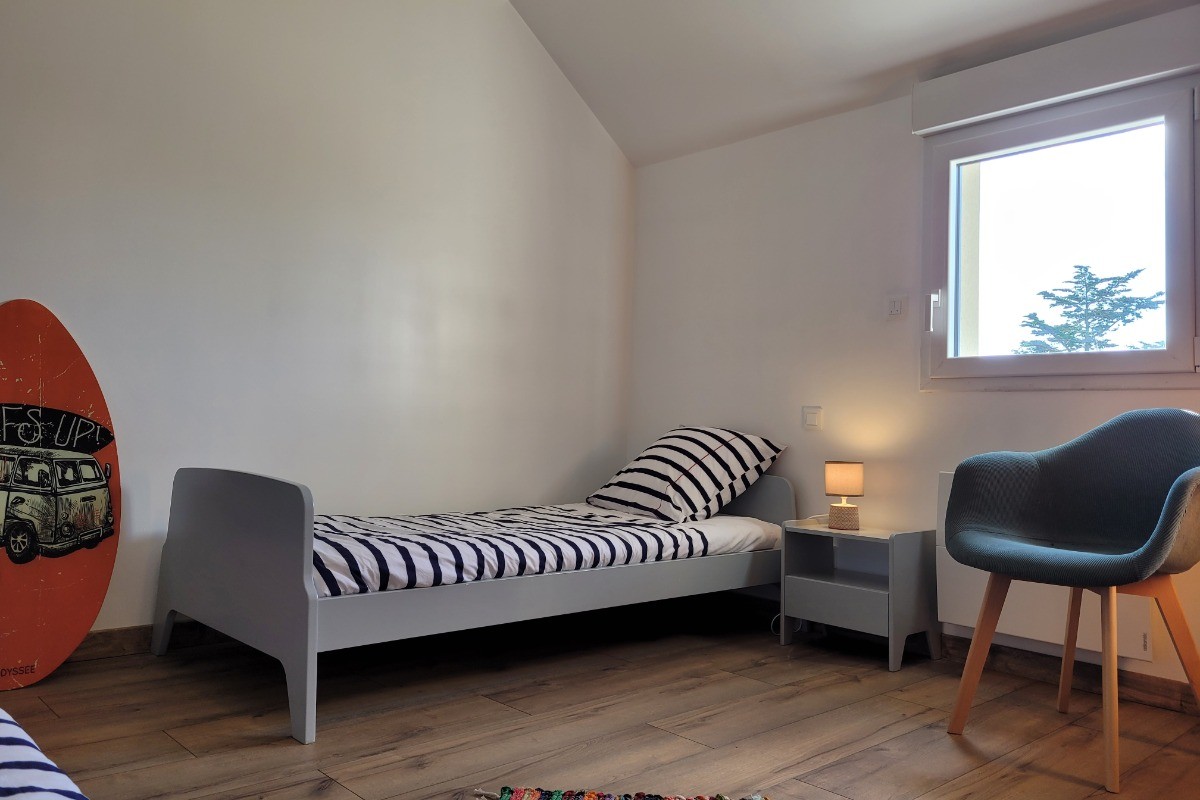 Le Moine, Location, Plouha, Point de la Tour, Clévacances, Chambre avec 2 lits simples