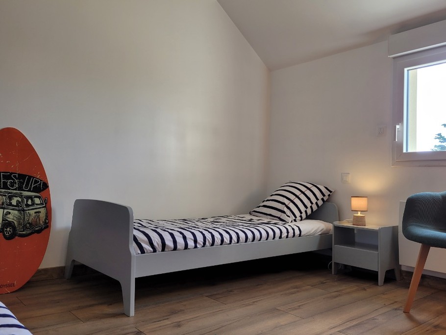 Le Moine, Location, Plouha, Point de la Tour, Clévacances, Chambre avec 2 lits simples