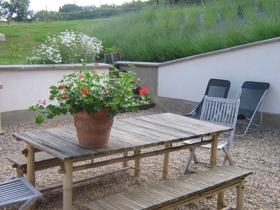terrasse et jardin ouvert sr campagne