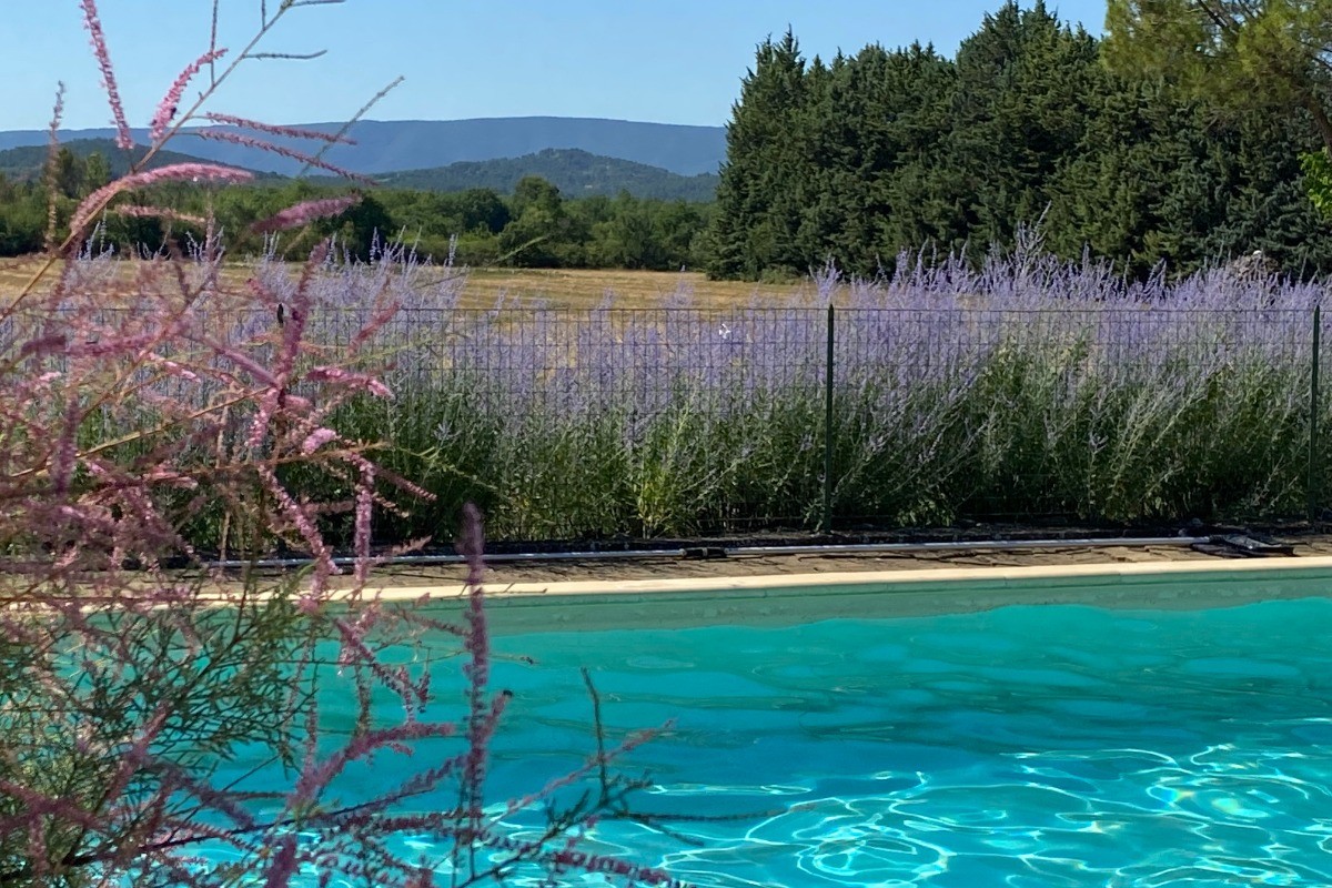 Piscine vue su le Luberon