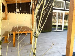 Terrasse - Gîte de groupe Chevreuil au domaine Les Sources Folles