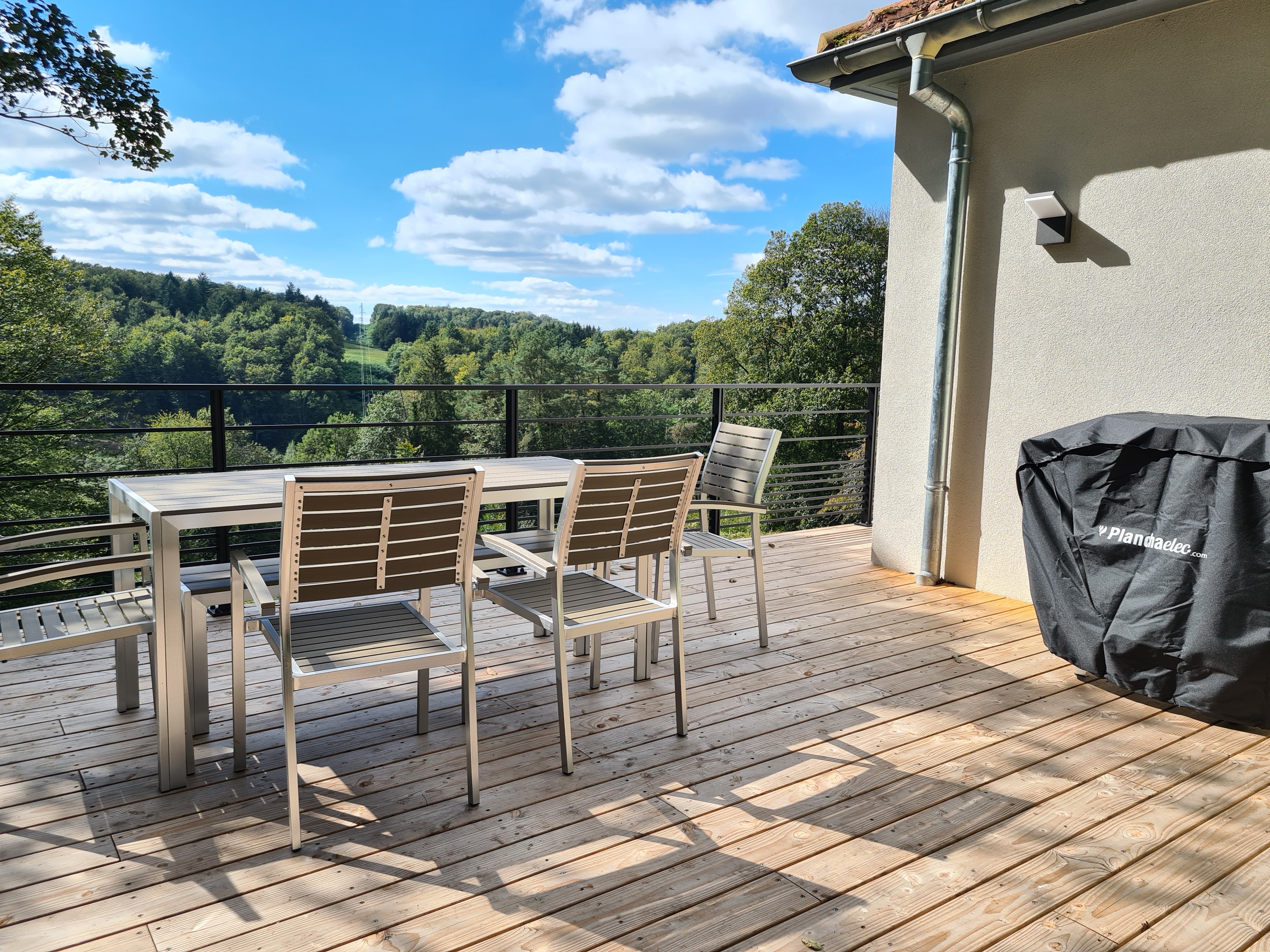Terrasse avec plancha électrique