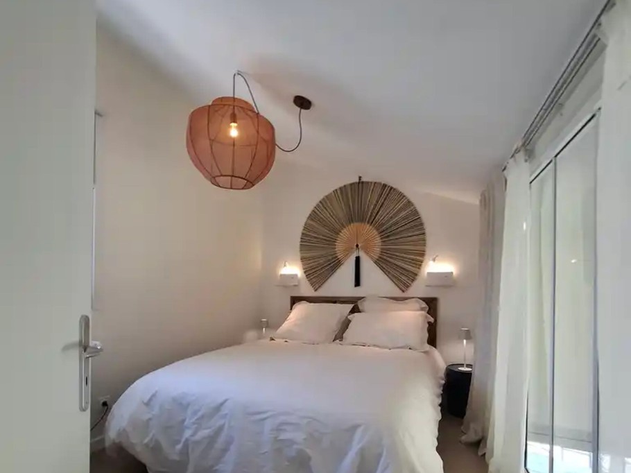 Two adjoining bedrooms on the first floor with blackout curtains