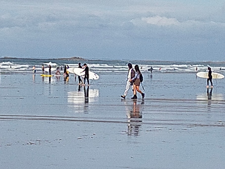 des kms de plage, côté océan, et côté baie